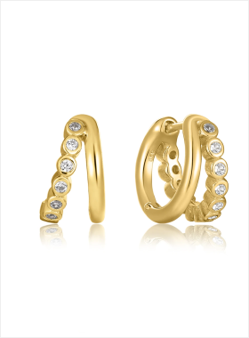 Earring Double Hoop April